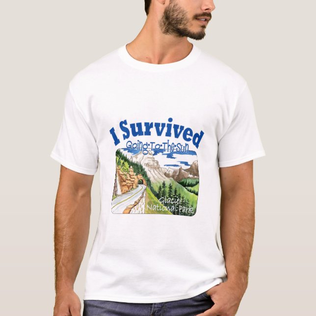 I Survived Going-To-The-Sun Road, Glacier NP T Shirt (Framsida)