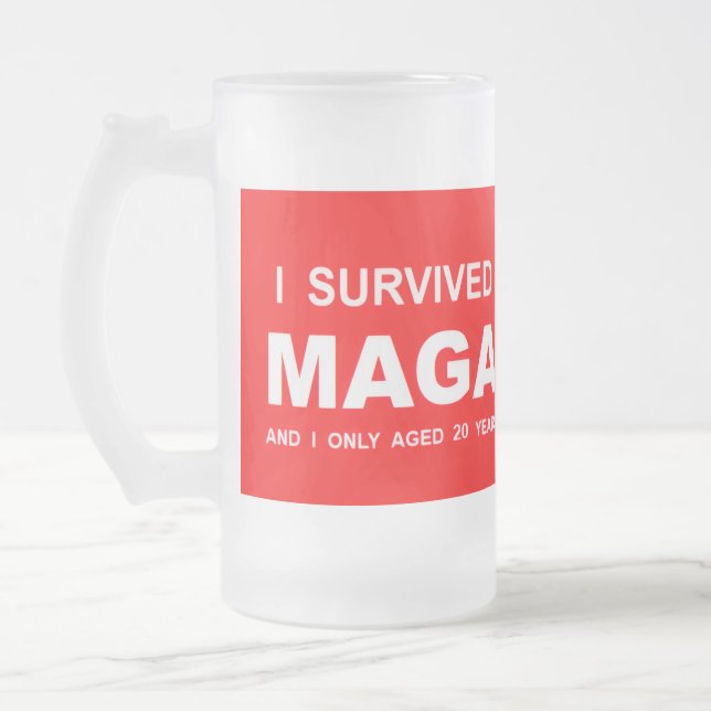 I Survived MAGA Frostat Ölglas (Vänster)