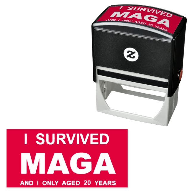 I Survived MAGA  Självfärgande Stämpel (In Situ)