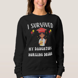 I survived My Daughter s Nursing Degree Groovy Gra T Shirt