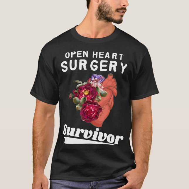 I Survived Open Heart Surgery shirt Heart Attack T Shirt (Framsida)