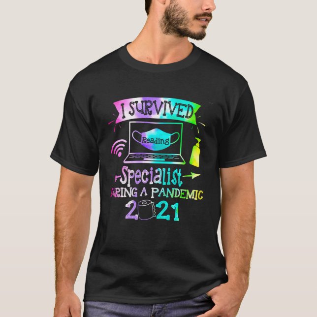 I Survived Reading Specialist During A Pandemic 20 T Shirt (Framsida)