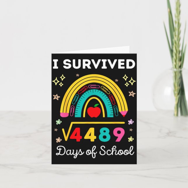I Survived Square Root 4489 67 Days Of School Math Kort (Framsida)