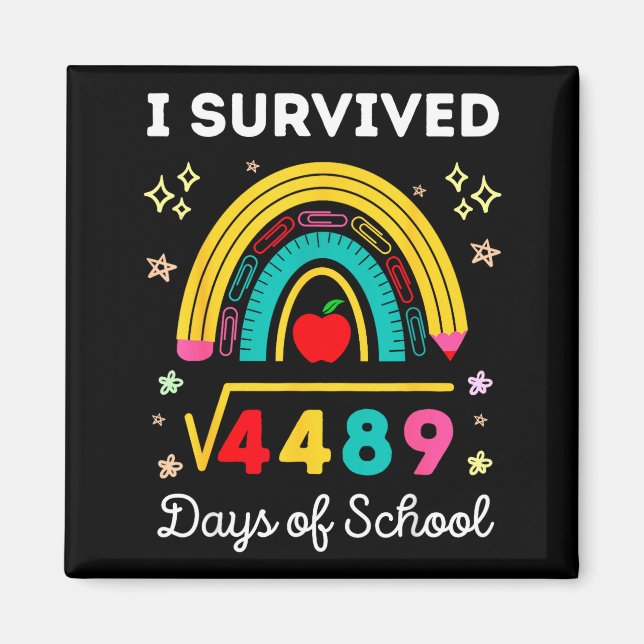 I Survived Square Root 4489 67 Days Of School Math Magnet (Framsidan)