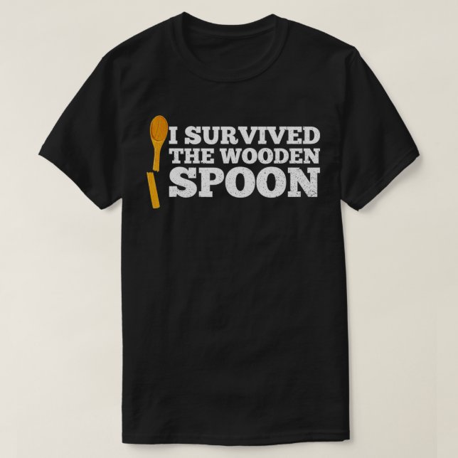 I Survived The Wooden Spoon Funny Adult Humor Mens T Shirt (Design framsida)