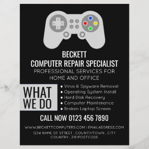 I.T/Computers, Computer Repair Specialist Advert Reklamblad