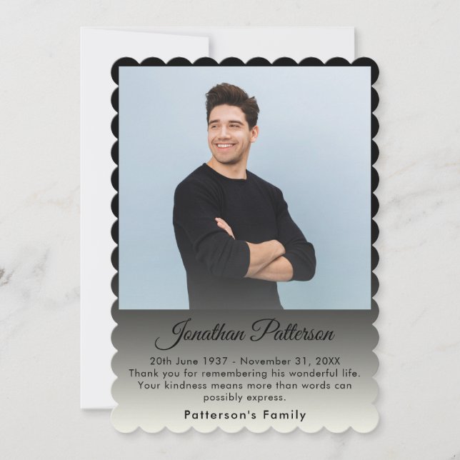 I Tack för fotolyperisk sympati för Lovt minne (Framsida)