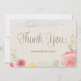 I Tack vid sommarsommaren Bröllop Kort