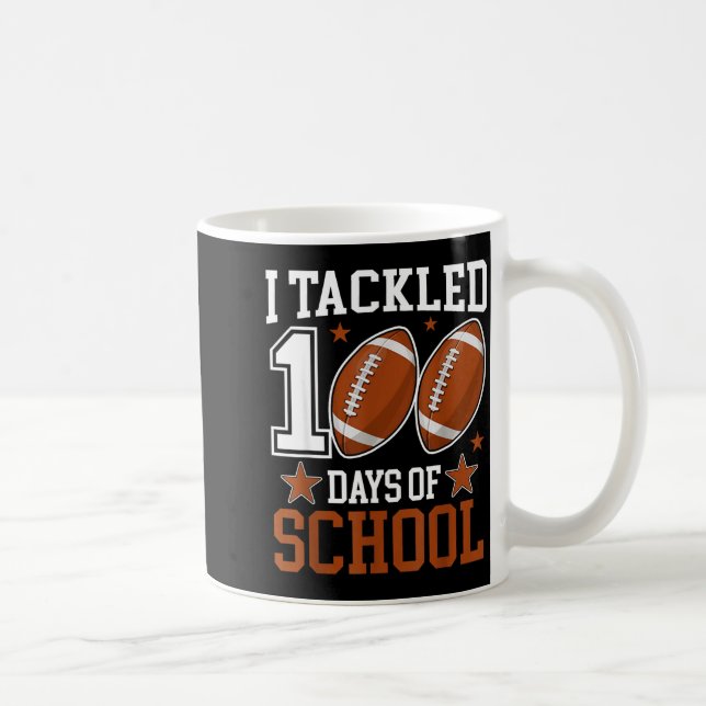I Tackled 100 Day Of School Funny 100th Day School Kaffemugg (Höger)