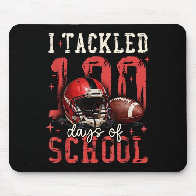 I Tackled 100 Days Of School Football Men Boy Kid  Musmatta (Framsidan)