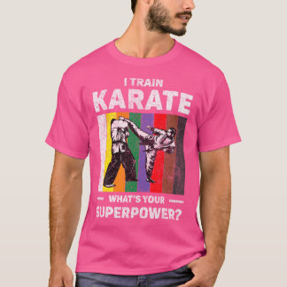 I Tåg Karate Superpower Vintage Taekwondo Karate T Shirt