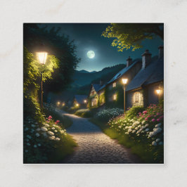 I takt med sol blir landskapet vackert fyrkantigt visitkort