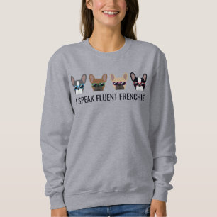 I Talas Fluent Frenchie Funny Fransk Bulldog Quote T Shirt