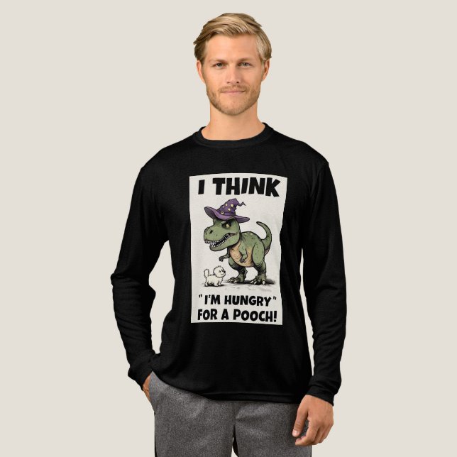 I Tänka är jag Hungrig för en pooch T Shirt (Hel framsida)