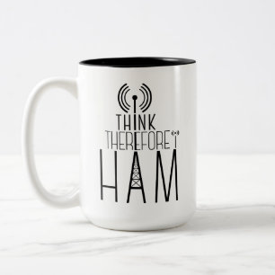 "I Tänka Därför I HAM" Amateur radio mugg