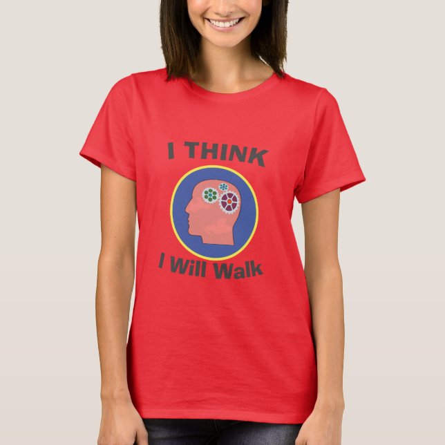 I Tänka, lägg till textöverföring T Shirt (Framsida)