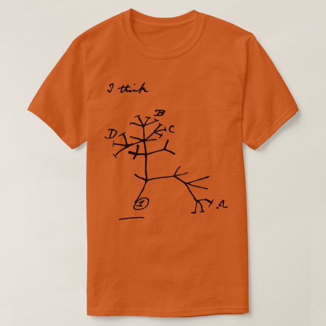 I Tänka Livets träd Darwin  T Shirt (Design framsida)