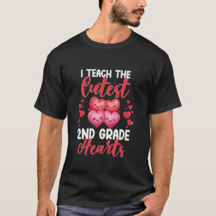 I Teach 2:a Klass Hearts Valentines day T Shirt