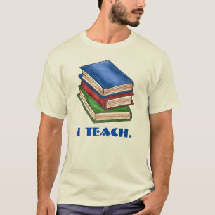 I TEACH Bibliotek Bok Stack Teacher-uppskattning Tröja