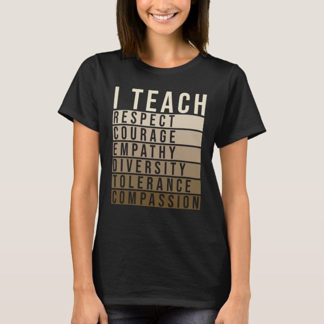 I Teach Black History Month Teacher Black Teacher  T Shirt (Framsida)