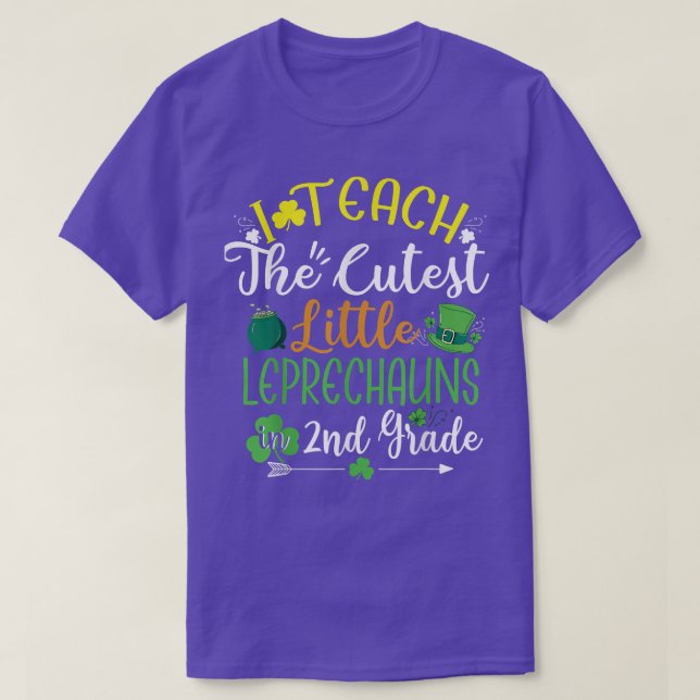 I Teach Cutest Leprechaunss 2nd Klass Lacher St Pa T Shirt (Design framsida)