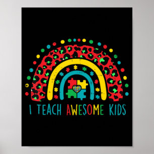 I Teach Fantastisk-barnskjorta Autism Awareness Pu Poster
