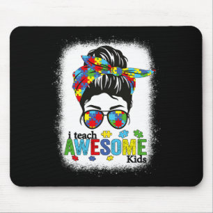 I Teach Fantastisk Kids Autism Awareness Messy Bun Musmatta