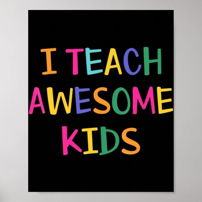I Teach Fantastisk Kids Autism Lärare Poster (Framsidan)
