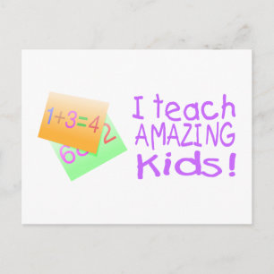 I Teach Fantastisk Kids (siffror) Vykort