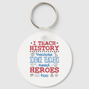 I Teach History Social Studies Teacher Heroes Nyckelring