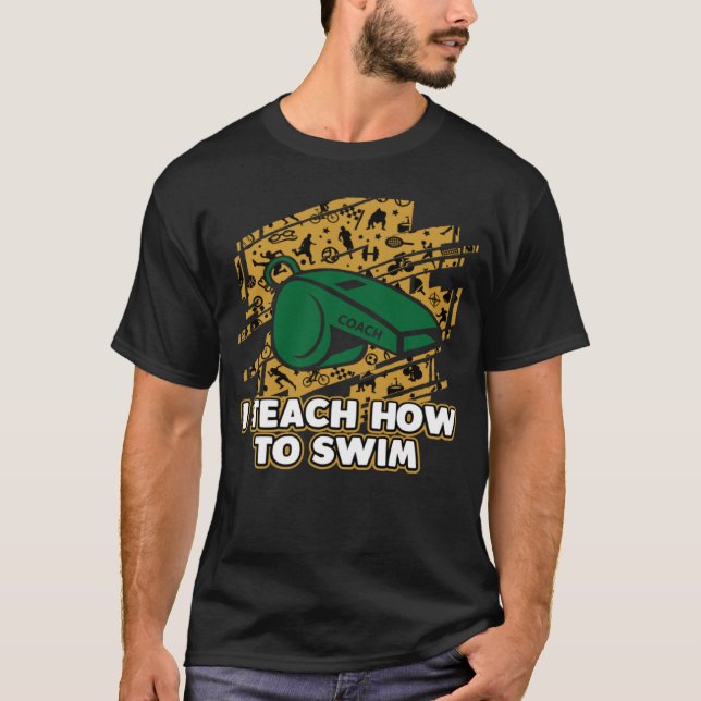 I Teach How to Simma Ord Simma Coach Citat Simma T Shirt (Framsida)