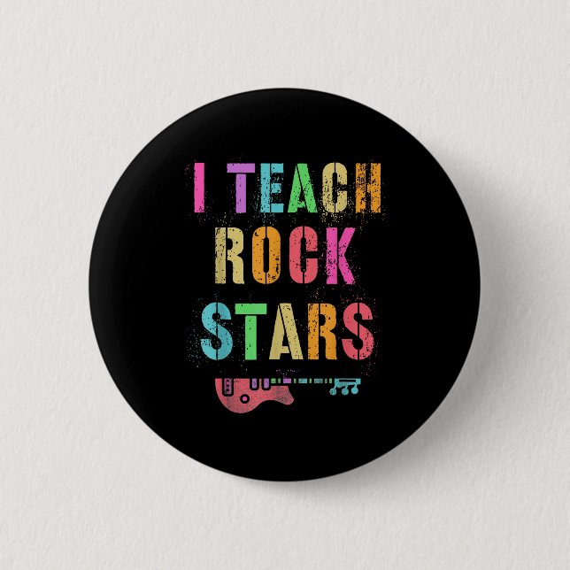 I Teach Rockstars Band Vibes Teacher Rocks My Musi Knapp (Framsida)