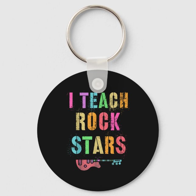 I Teach Rockstars Band Vibes Teacher Rocks My Musi Nyckelring (Framsida)