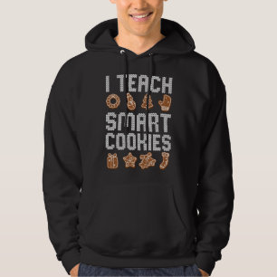 I Teach Smart Cookies-jullärare Cute X-Mas Hoodie