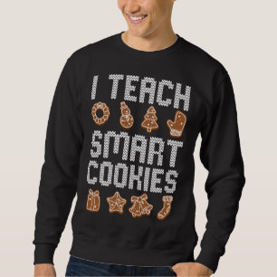 I Teach Smart Cookies-jullärare Cute X-Mas Lång Ärmad Tröja
