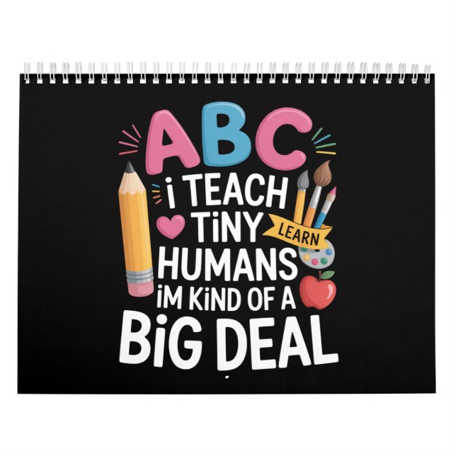 I Teach Tiny Humans Teacher Apprecition School Kalender (Omslag)