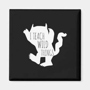 I Teach Vild Sak Monster Roligt Halloween-gåvor Magnet