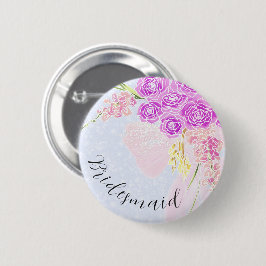 I The Blue-Sweet Pink Bow Bouquet brudtjänst  Knapp