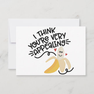 I Think You’re Very Appealing | Cute Banana Pun De Inbjudningar