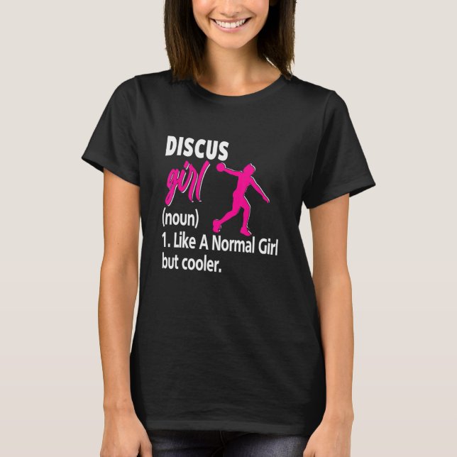I Thrower Coach, Sak Discus Girl Thrower Coach T Shirt (Framsida)