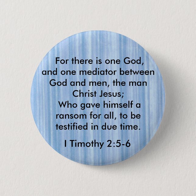 I Timothy 2:5-6 One Gud-knapp Knapp (Framsida)