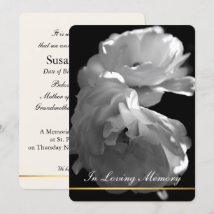 I tjänsten Loving Memory Ro Funeral Memorial Servi Inbjudningar