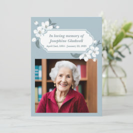 I tjänsten Loving Memory Snygg Photo Memorial Kort