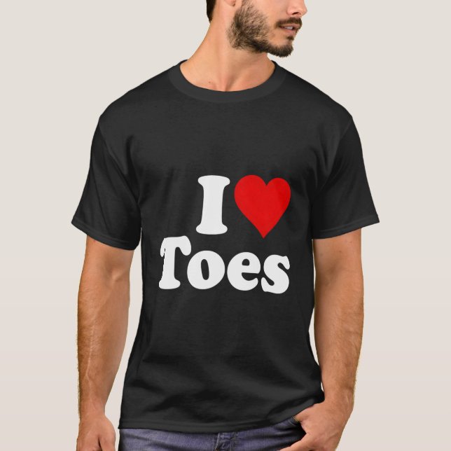 I Toes Feet i Kärlek T Shirt (Framsida)