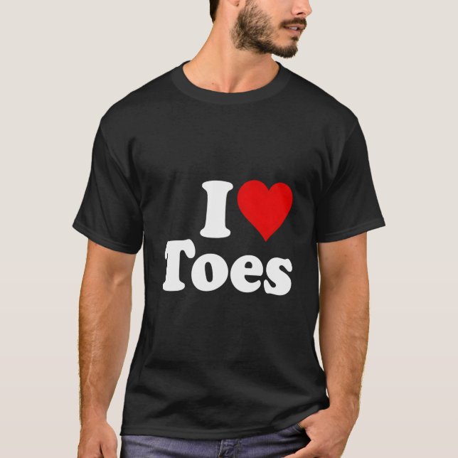 I Toes Feet i Kärlek T Shirt (Framsida)