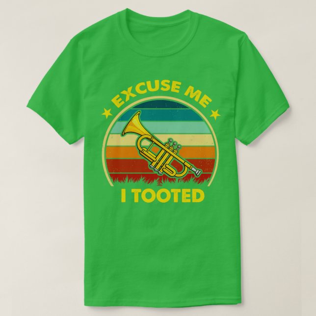 I Tooted Musician Trumpeter Funny Trumpet Player G T Shirt (Design framsida)