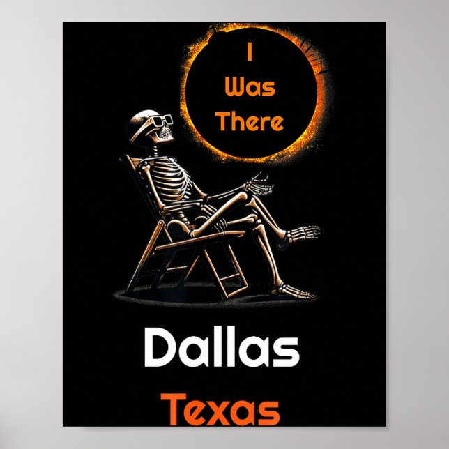 I Total solförmörkning Dallas Texas Där Poster (Framsidan)