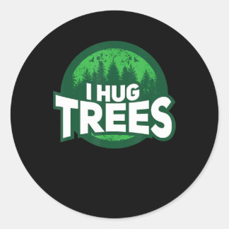 i träd tree hugger botaniska egenskaper runt klistermärke