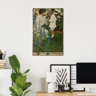 I trädgården av Jessie Willcox Smith Poster