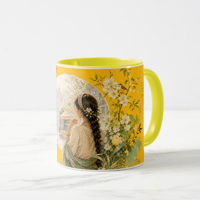 I trädgården, dagens stämning. mugg (Framsida höger)